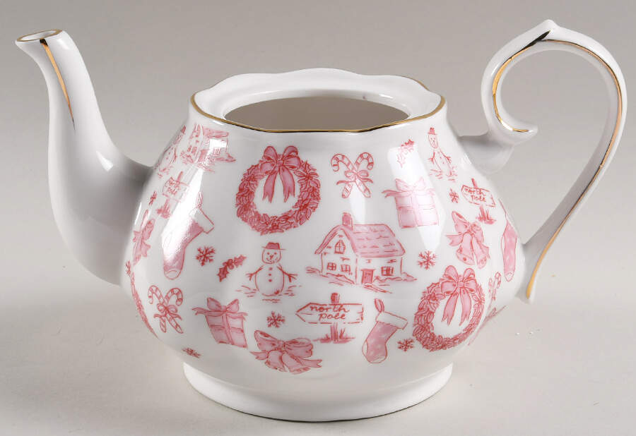 Pink Bow Teapot No Lid by Grace's Teaware-1