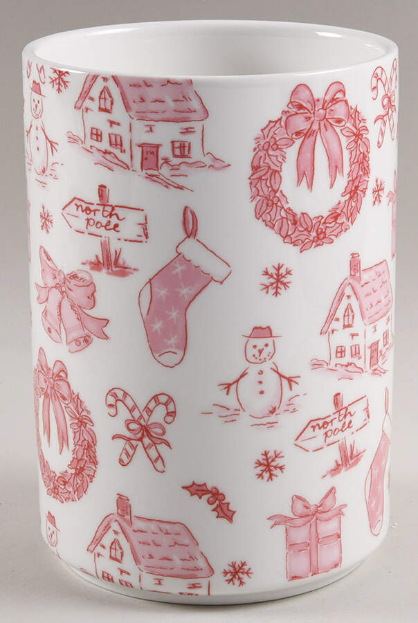 Pink Bow Large Canister No Lid by Grace's Teaware-1