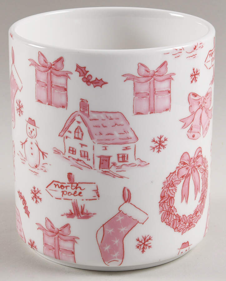 Pink Bow 5" Canister No Lid by Grace's Teaware-1