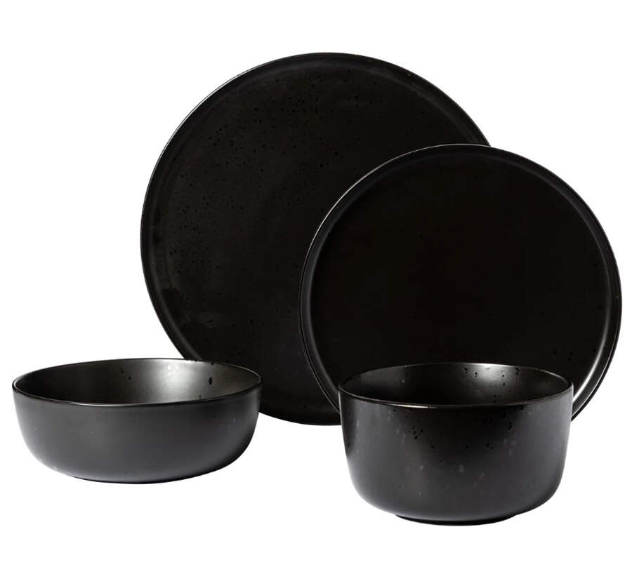 James Street Pepper Black Dinner Plate by Gibson Designs-1