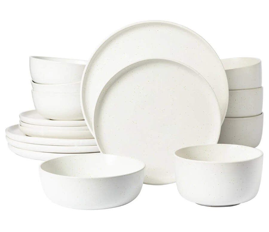James Street Sea Salt White Dinner Plate by Gibson Designs-1