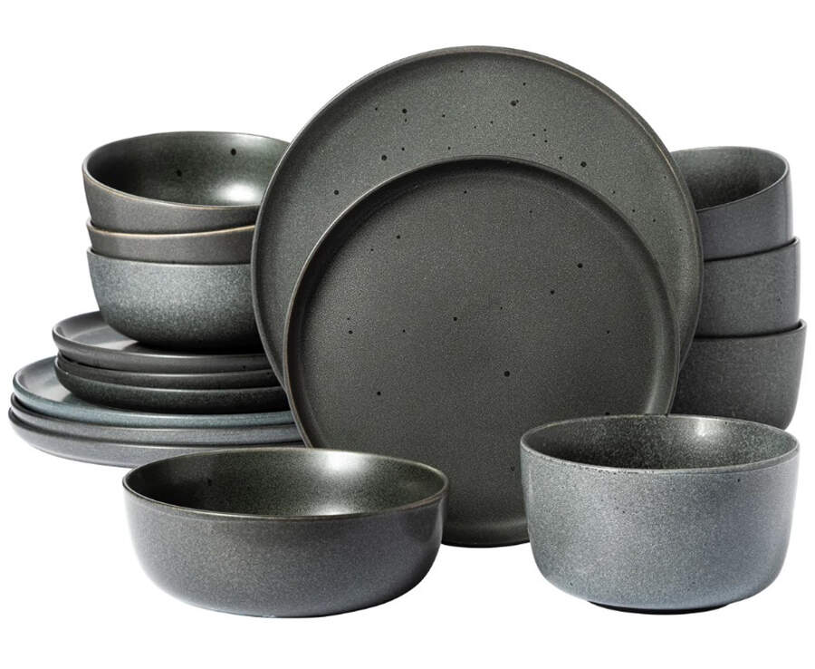 James Street Tuffle Grey Dinner Plate by Gibson Designs-1