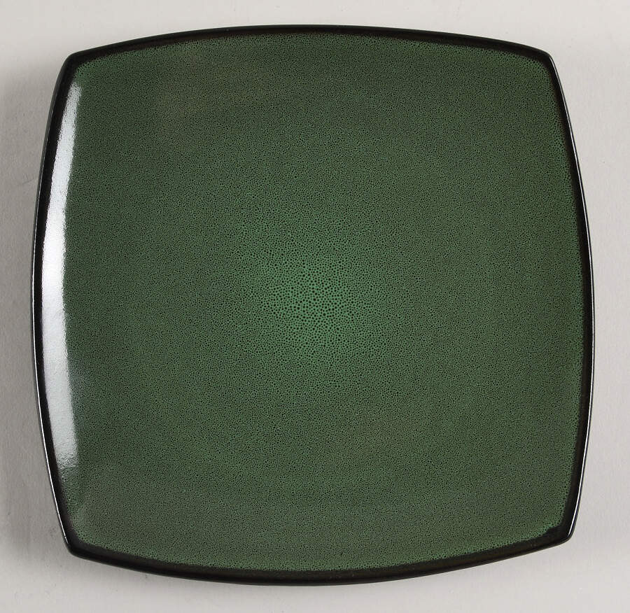 Soho Lounge Green (Dark) Salad/Dessert Plate by Gibson Designs-1