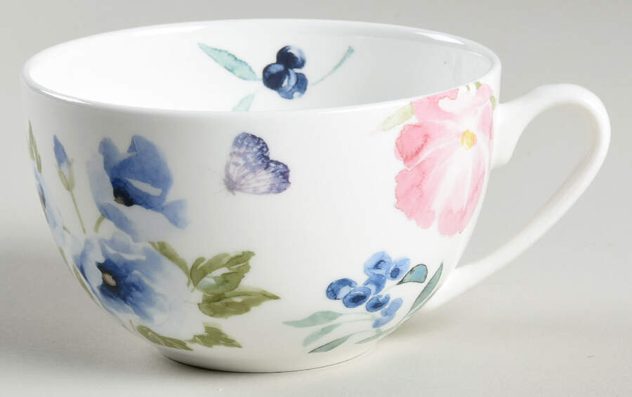 Blue Pink Indigo Flat Cup by Grace's Teaware-1