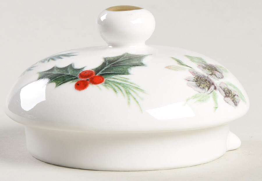 Poinsettia Lid for Teapot by Grace's Teaware-1