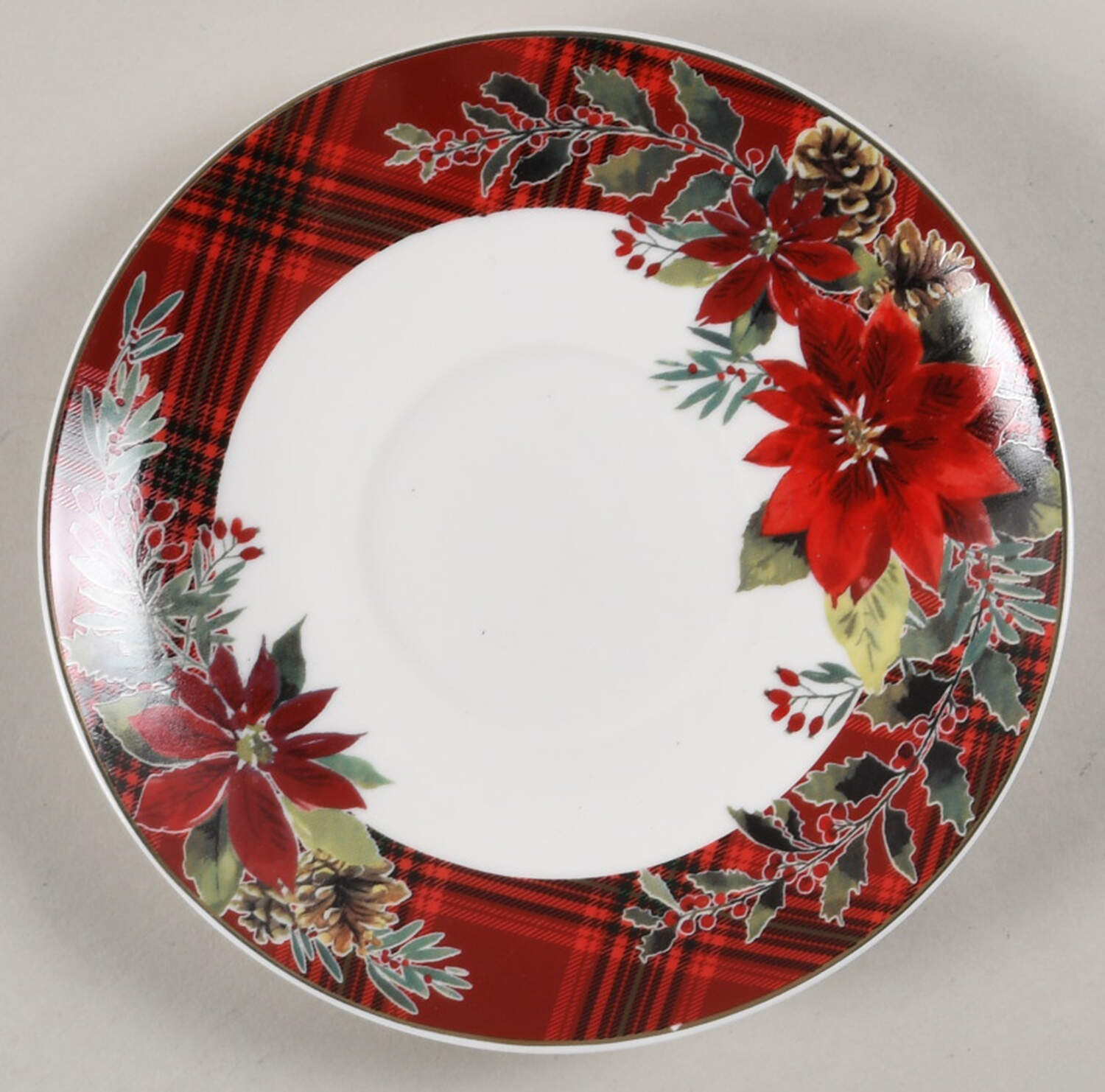 Poinsettia Saucer by Grace's Teaware-1