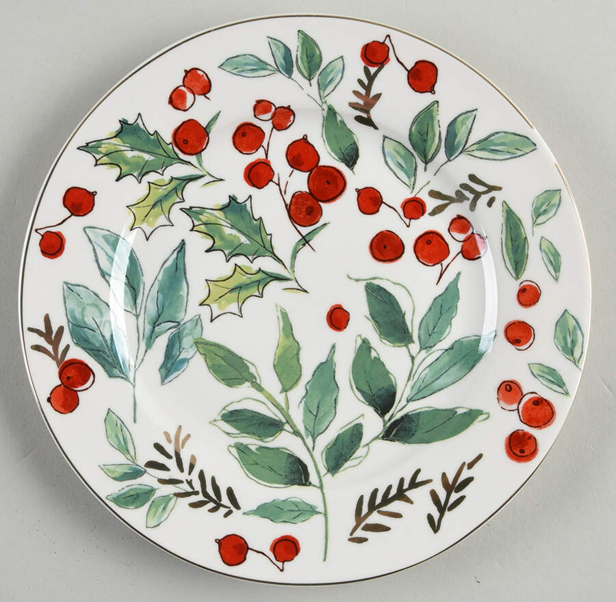 Gold Greeny Salad Plate by Grace's Teaware-1