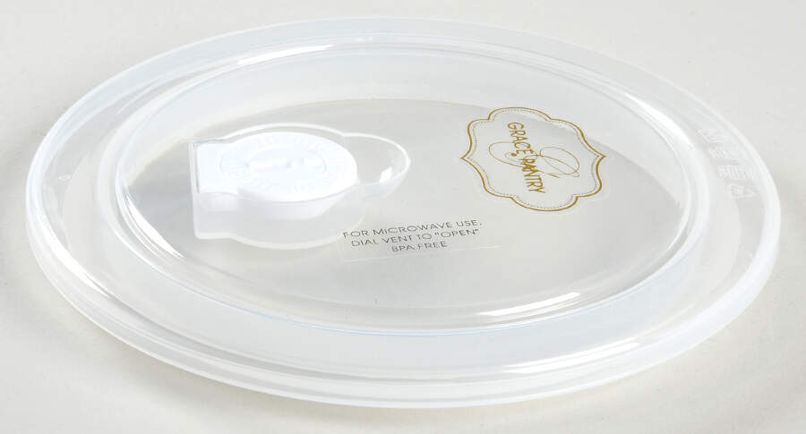 Blue White Bird 6" Storage Ceramic Bowl Plastic Lid by Grace's Teaware-1