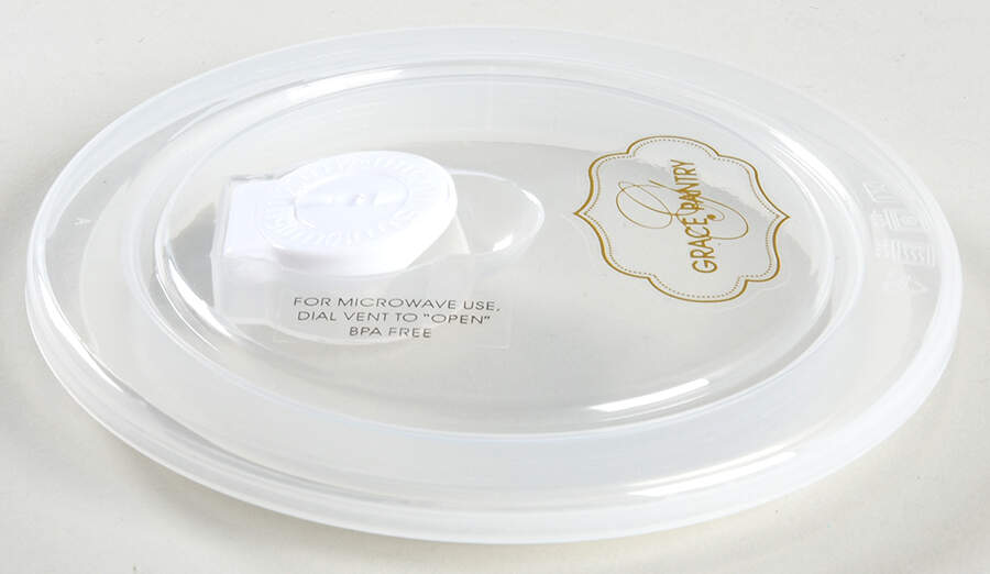Blue White Bird Plastic Lid for 5" Ceramic Storage Bowl by Grace's Teaware-1