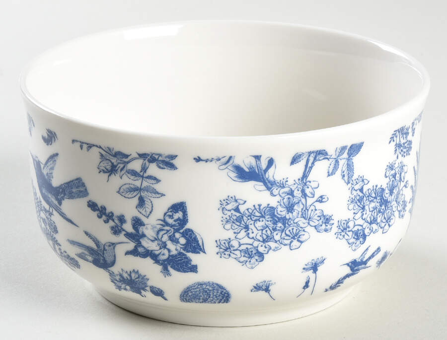 Blue White Bird 5" Storage Ceramic Bowl by Grace's Teaware-1