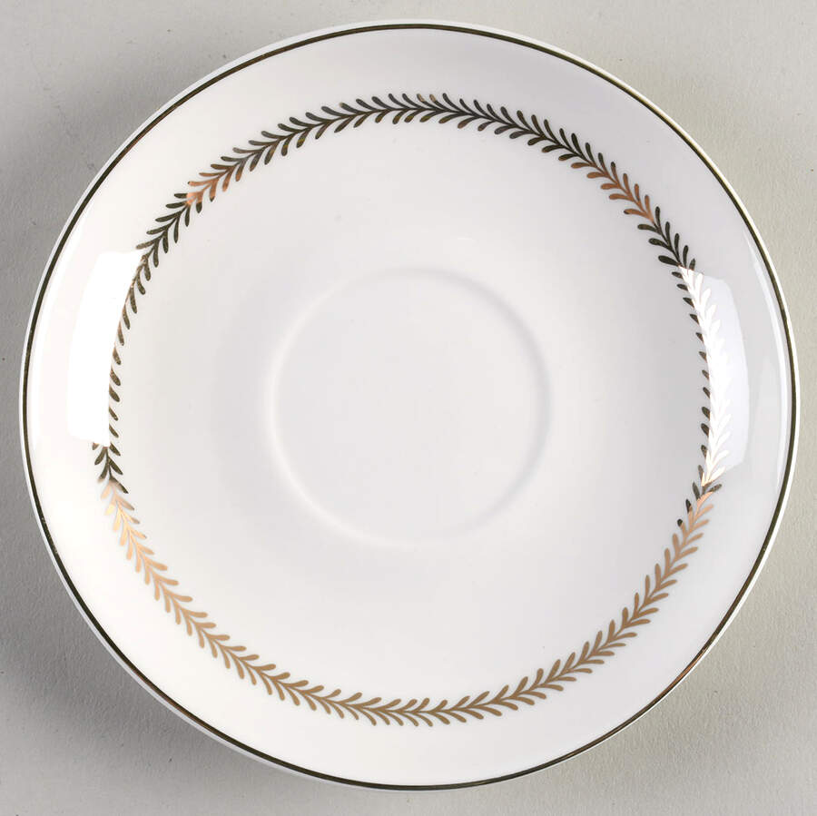 White Gold Laurel Saucer by Grace's Teaware-1