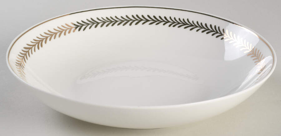 White Gold Laurel Individual Dinner Bowl by Grace's Teaware-1