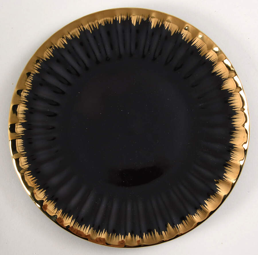 Gold Brush Salad Plate by Grace's Teaware-1