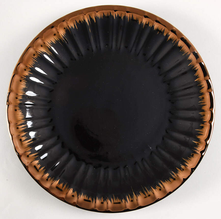 Gold Brush Dinner Plate by Grace's Teaware-1