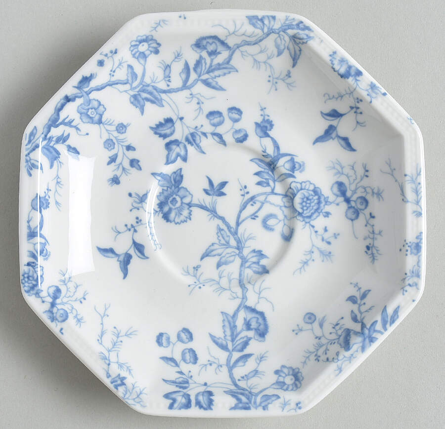 Octagon Blue Rose Saucer by Grace's Teaware-1