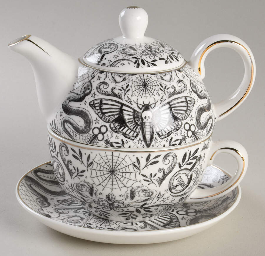 Poison Tea for One (Stacking Teapot w/Cup & Saucer) by Grace's Teaware-1