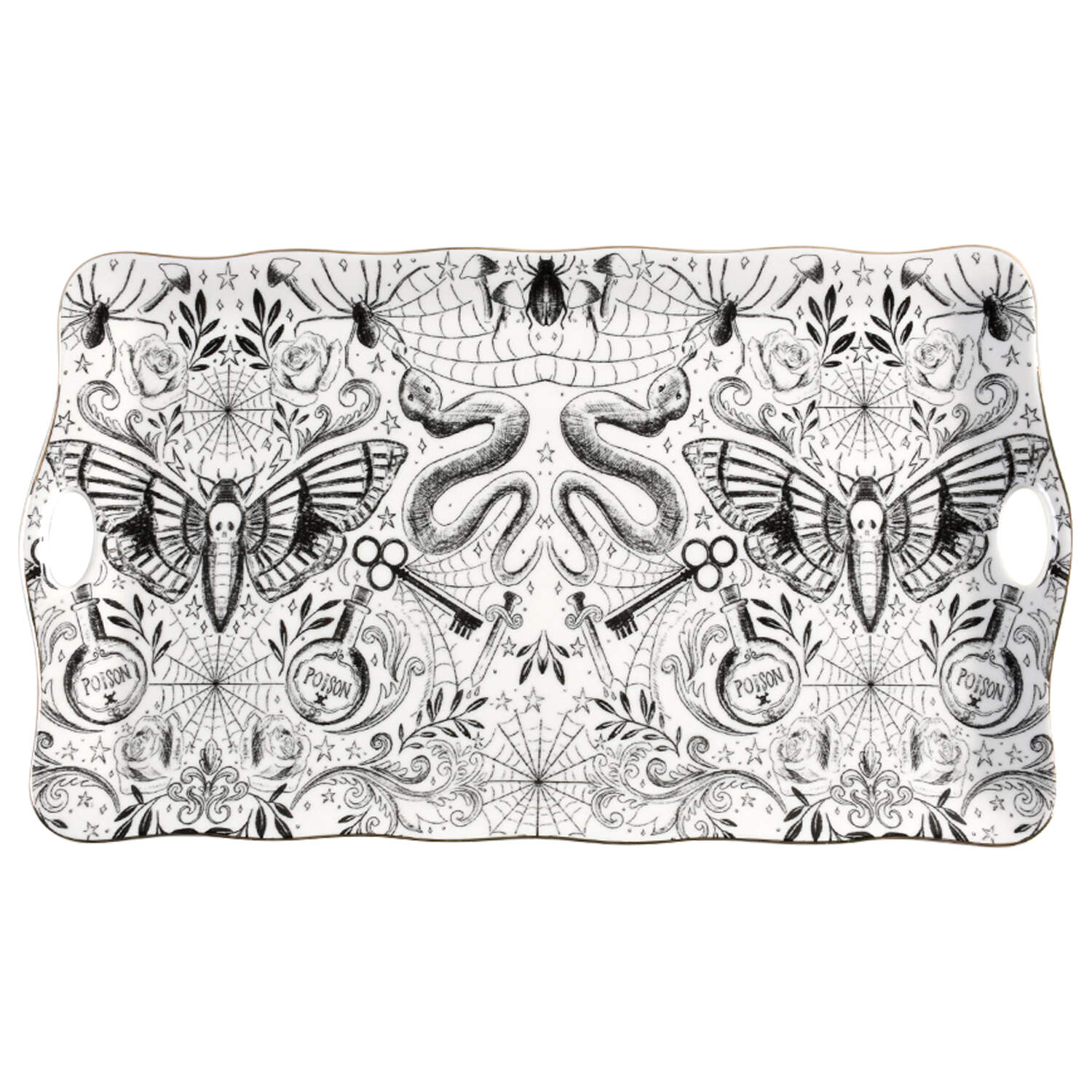 Poison 15" Rectangular Serving Platter by Grace's Teaware-1