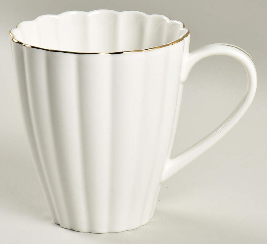 White Gold Shell Mug by Grace's Teaware-1