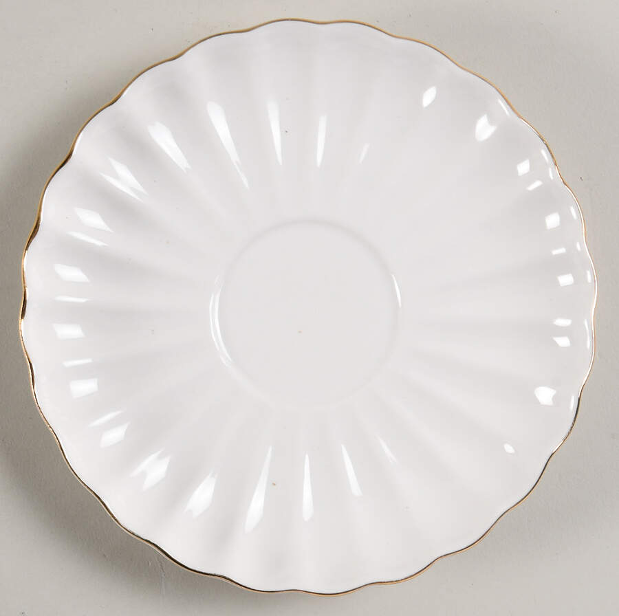 White Gold Shell Saucer by Grace's Teaware-1