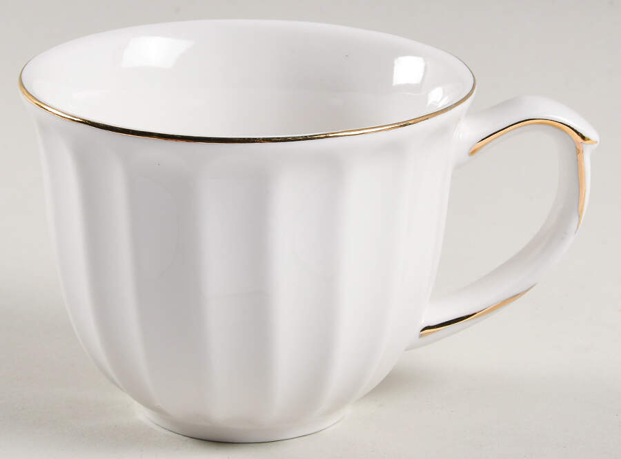 White Gold Shell Flat Cup by Grace's Teaware-1