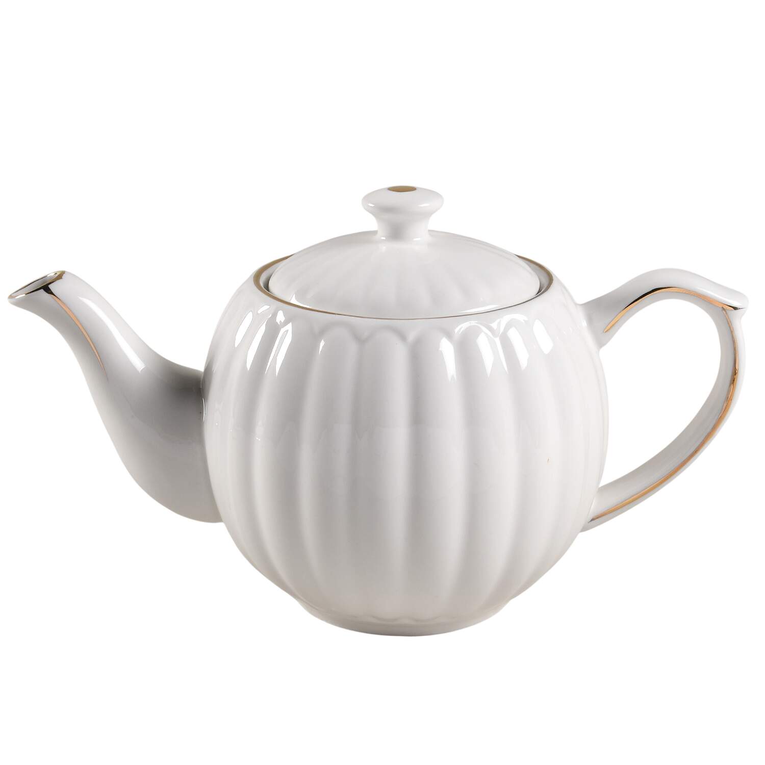 White Gold Shell Teapot & Lid by Grace's Teaware-1