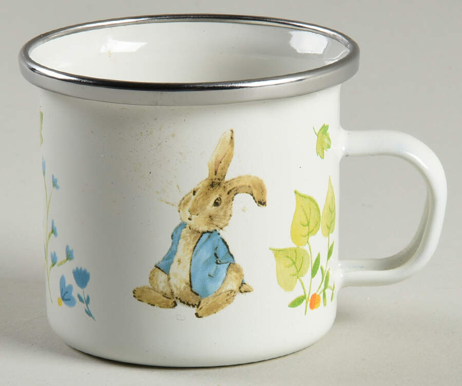 Peter Rabbit Enamel Child's Mug by Golden Rabbit Enamelware-1