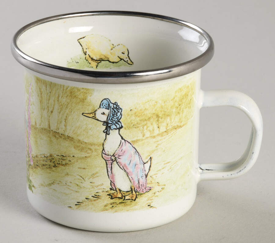 Peter Rabbit Enamel Child's Mug by Golden Rabbit Enamelware-1