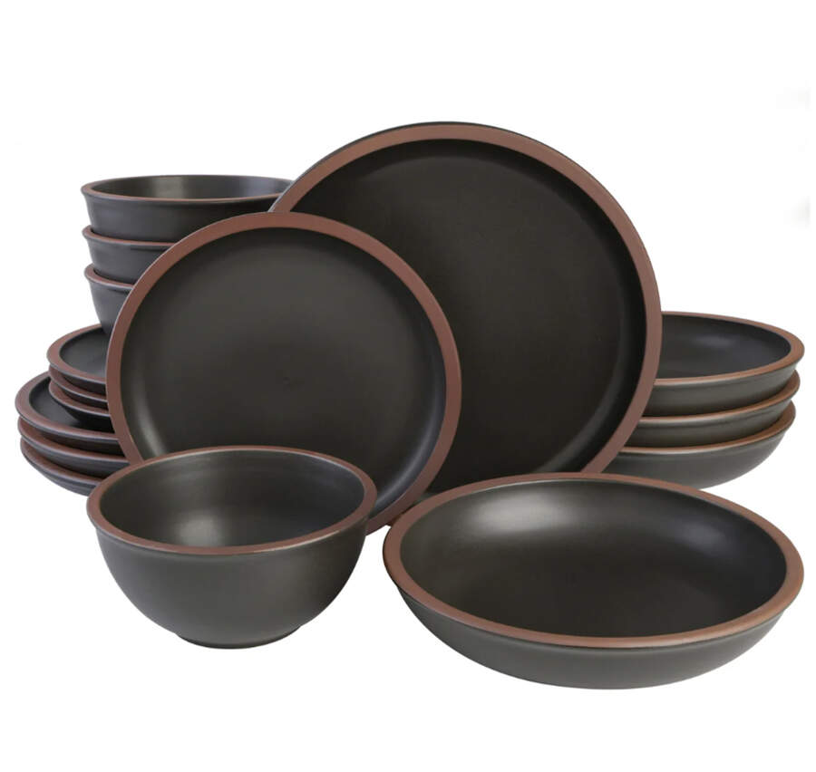 Soho Lounge Lagos Black Dinner Plate by Gibson Designs-1