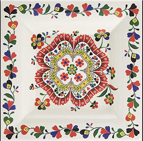 Chance Folle 8" Square Dish by Faiencerie De Gien-1