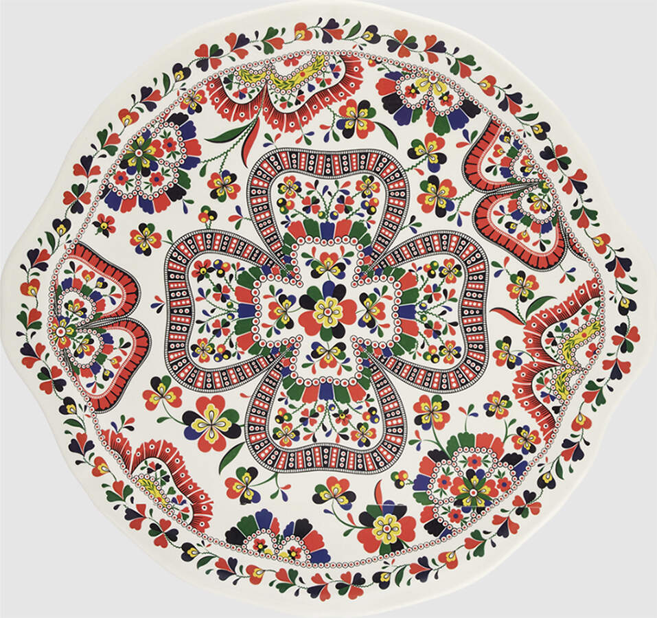Chance Folle Handled Cake Plate by Faiencerie De Gien-1