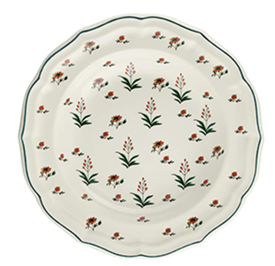 Herbier du Paradis Rim Soup Bowl by Faiencerie De Gien-1