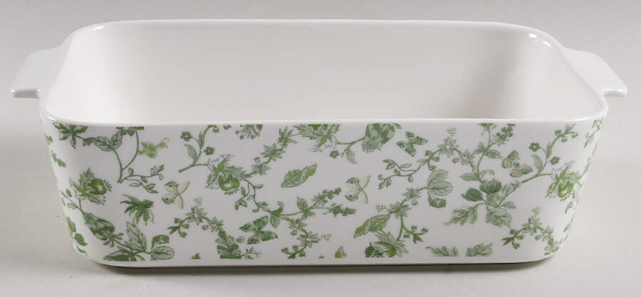 Greeny Garden Rectangular Baker No Lid by Grace's Teaware-1