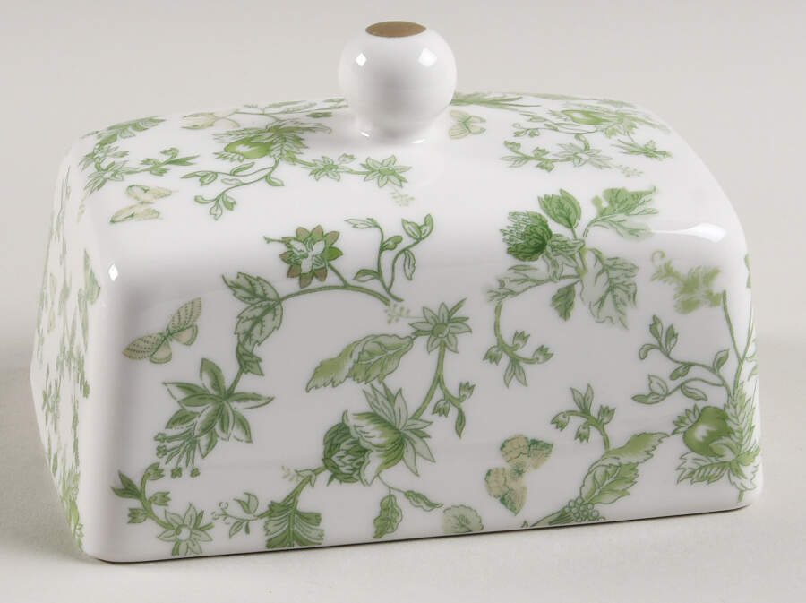Greeny Garden Lid for 1/4 Lb Butter by Grace's Teaware-1