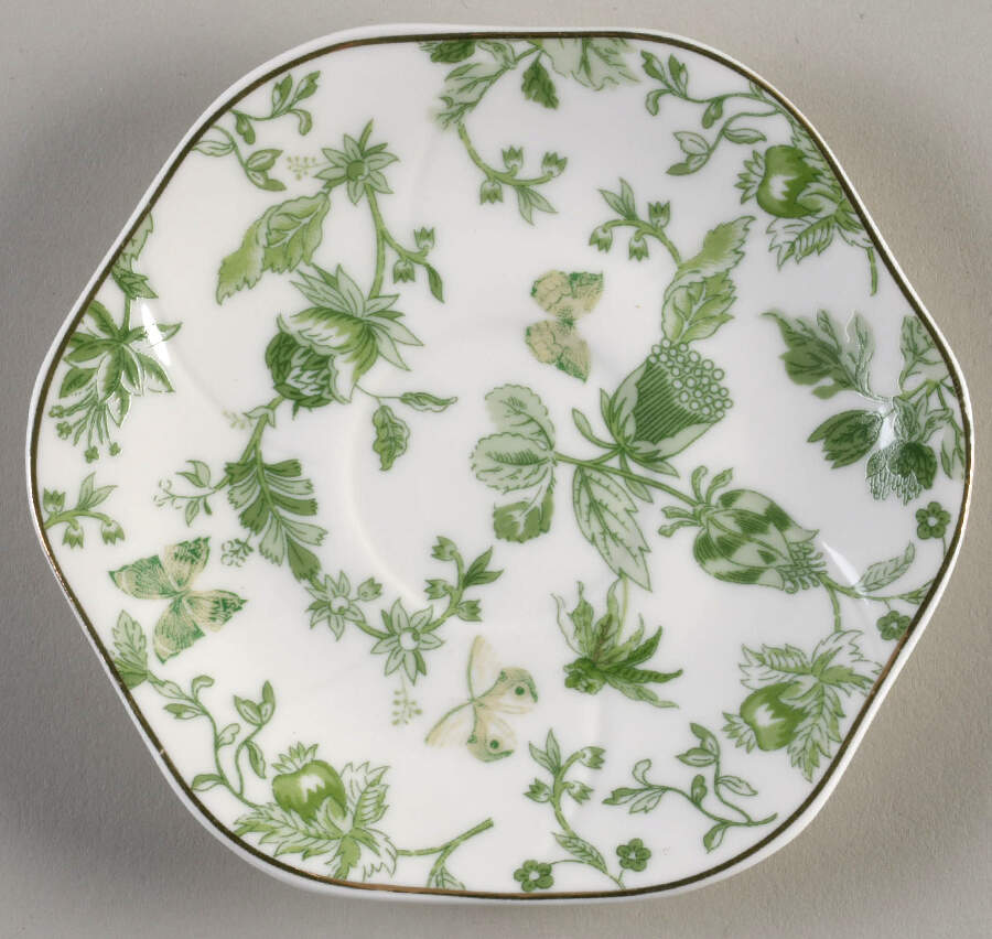 Greeny Garden Saucer for Demitasse Cup by Grace's Teaware-1