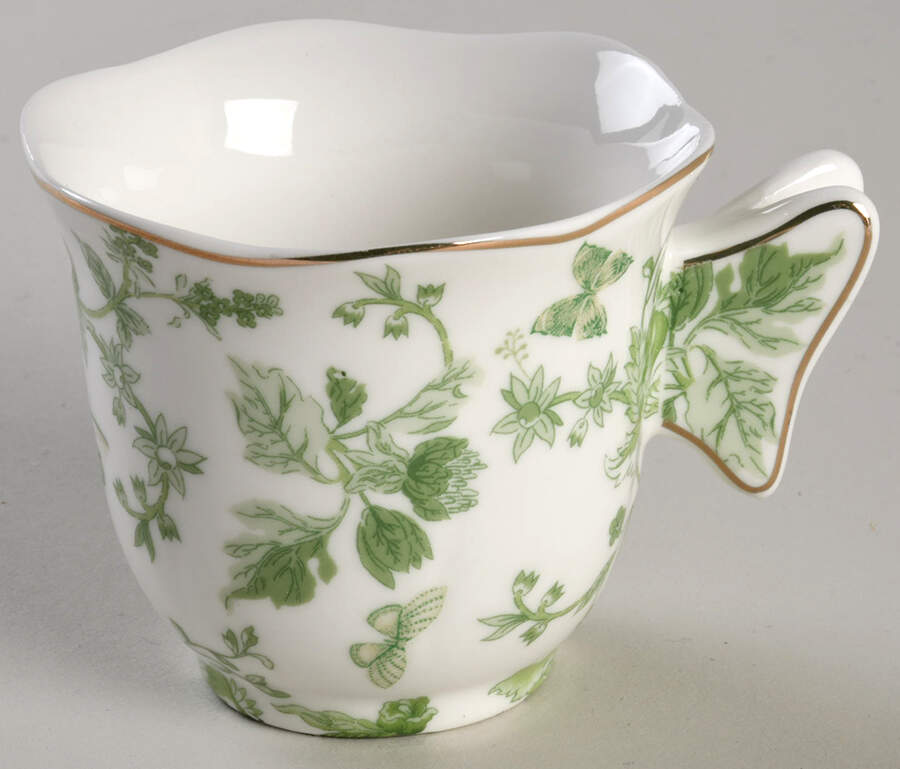 Greeny Garden Flat Demitasse Cup by Grace's Teaware-1