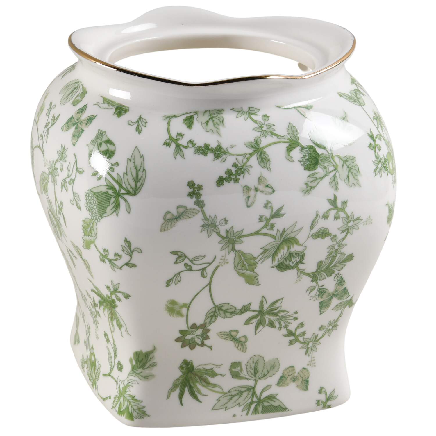 Greeny Garden Medium Canister No Lid by Grace's Teaware-1