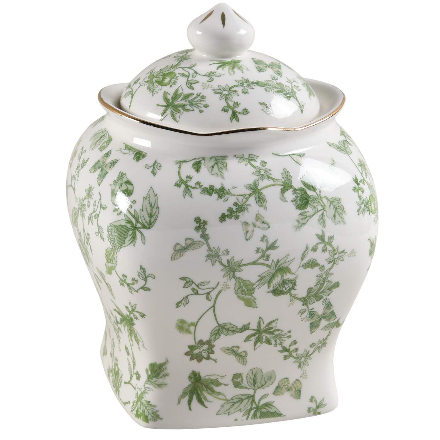 Greeny Garden Medium Canister & Lid by Grace's Teaware-1