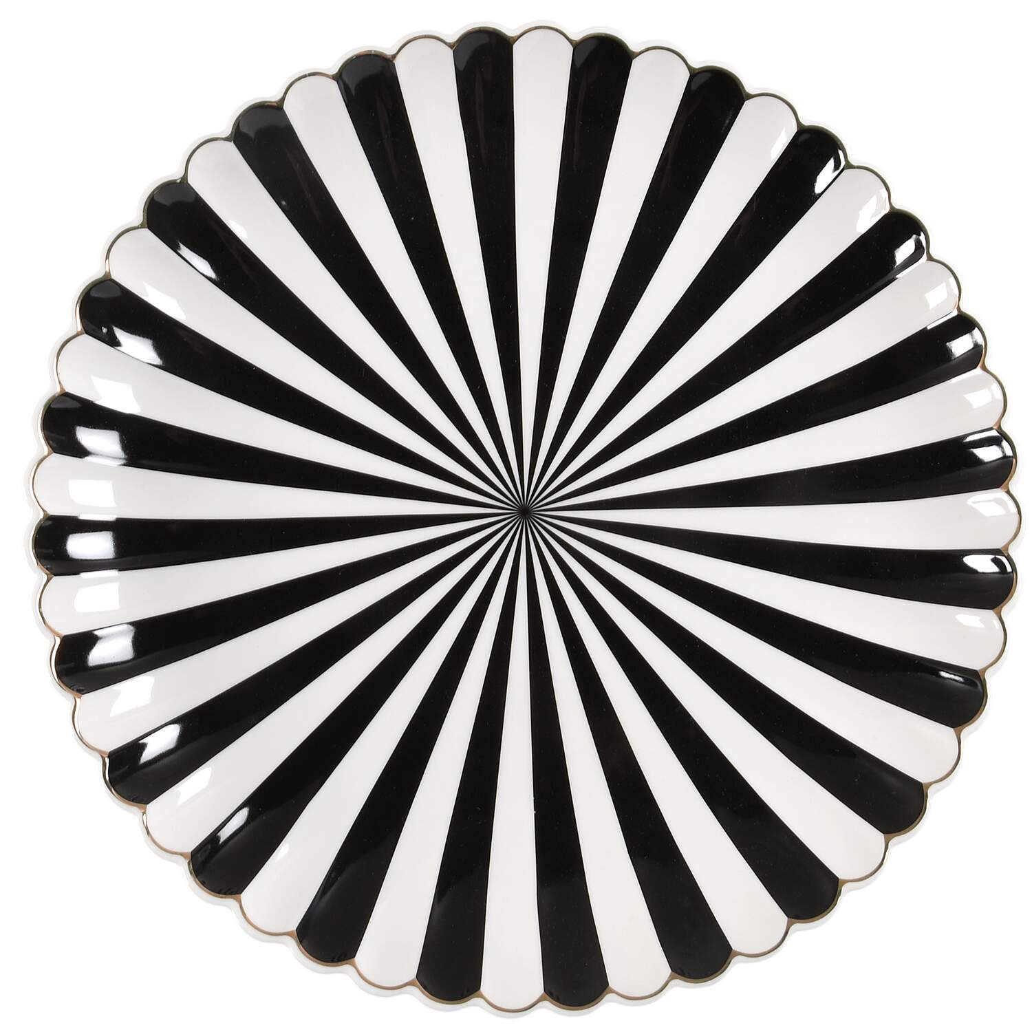 Beetle Stripe 12" Chop Plate (Round Platter) by Grace's Teaware-1