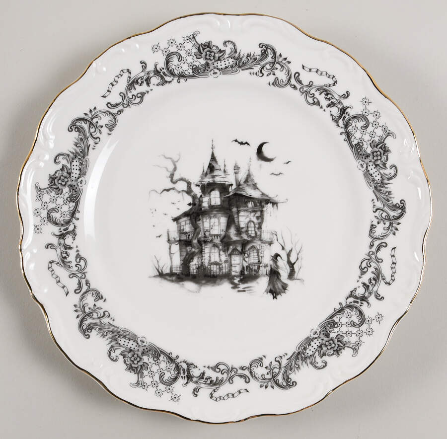 Haunted Rococo Salad Plate by Grace's Teaware-1
