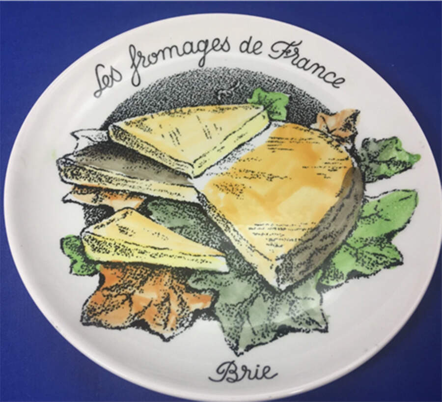 Les Fromages de France Canape Plate by Faiencerie De Gien-1
