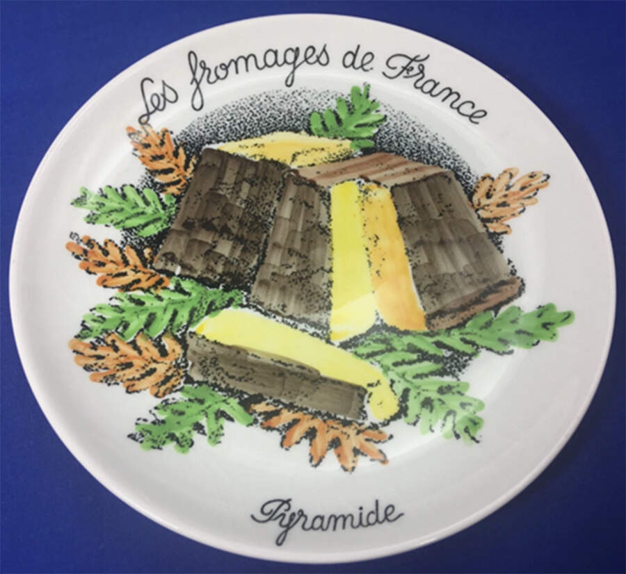 Les Fromages de France Canape Plate by Faiencerie De Gien-1