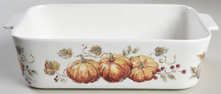 Pumpkin Trio Rectangular Baker No Lid by Grace's Teaware-1