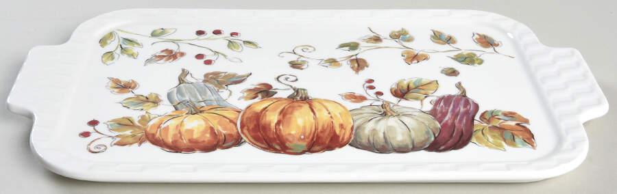 Pumpkin Trio Lid for Rectangular Baker by Grace's Teaware-1