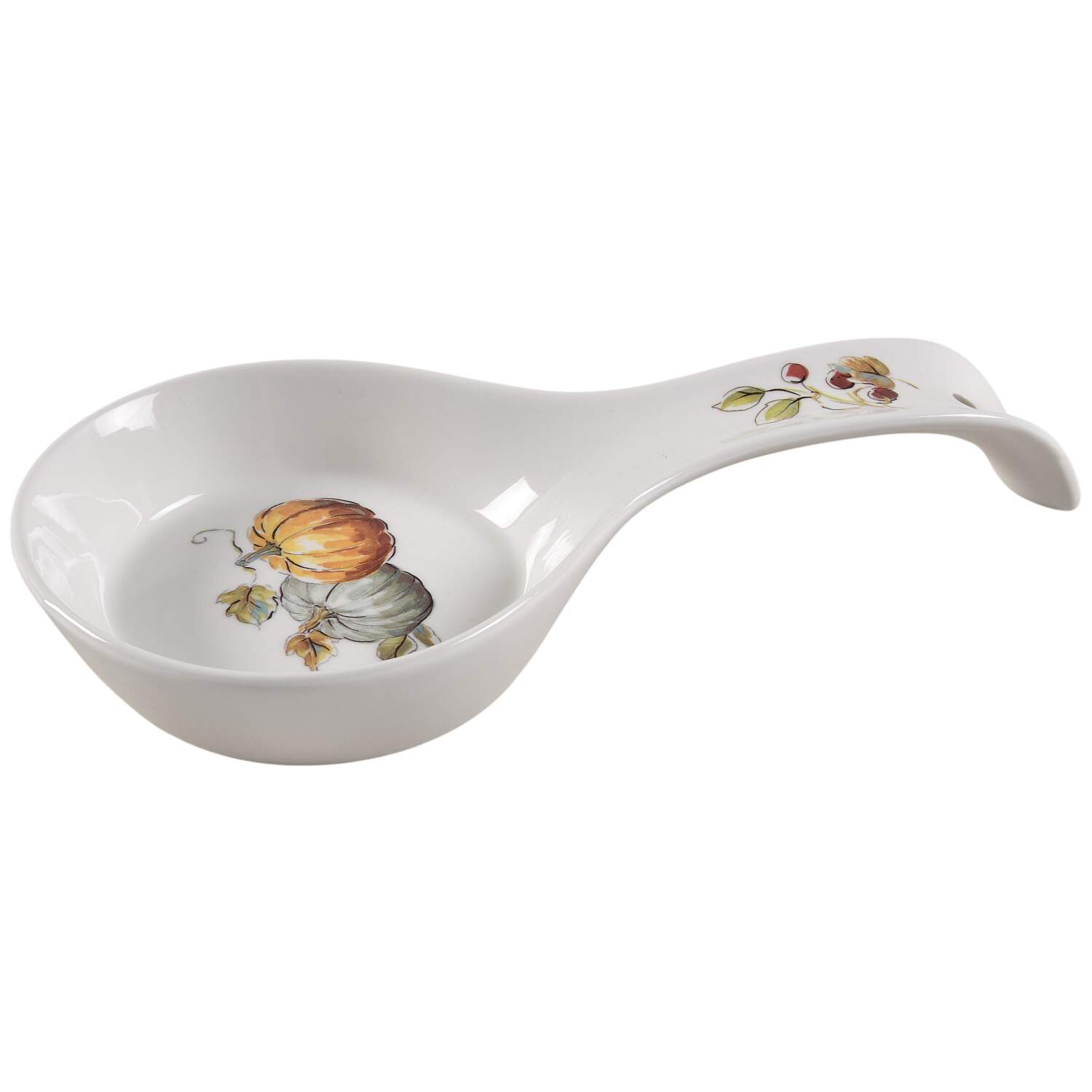 Pumpkin Trio Spoon Rest/Holder (Holds 1 Spoon) by Grace's Teaware-1