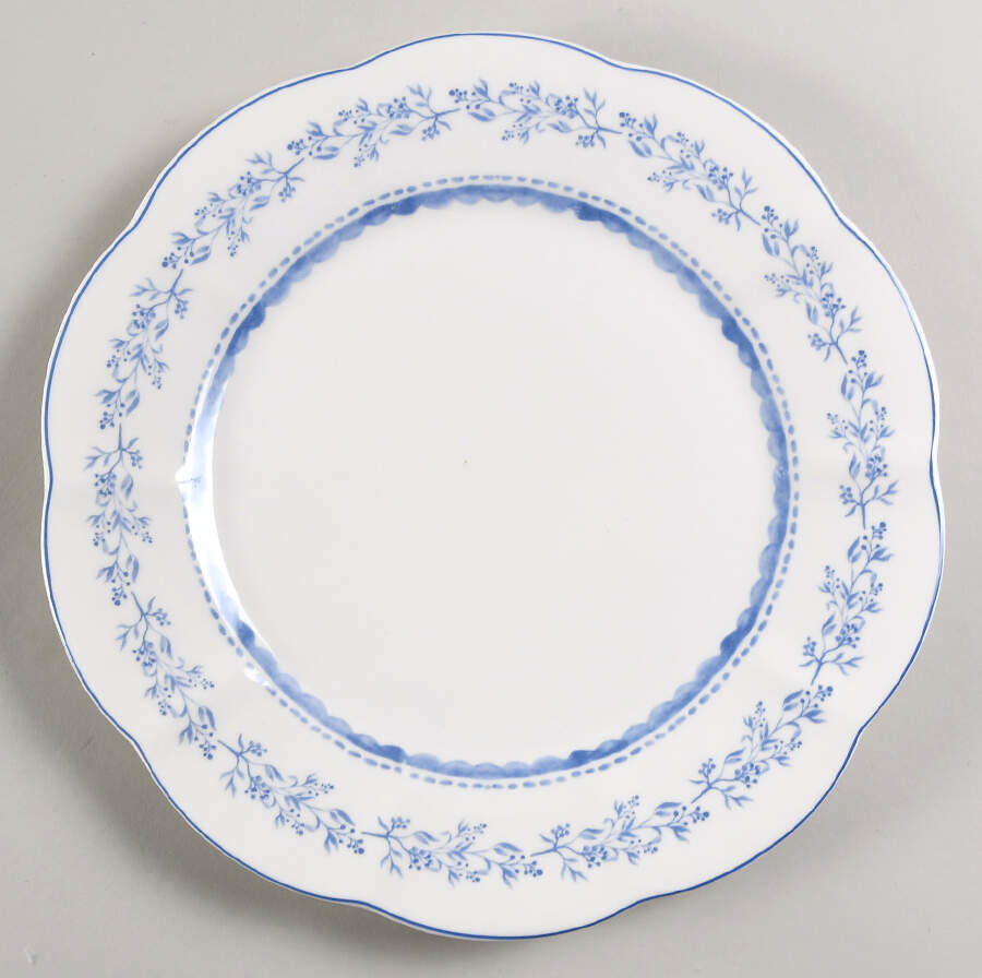 Blue Bow Floral Dinner Plate by Grace's Teaware-1