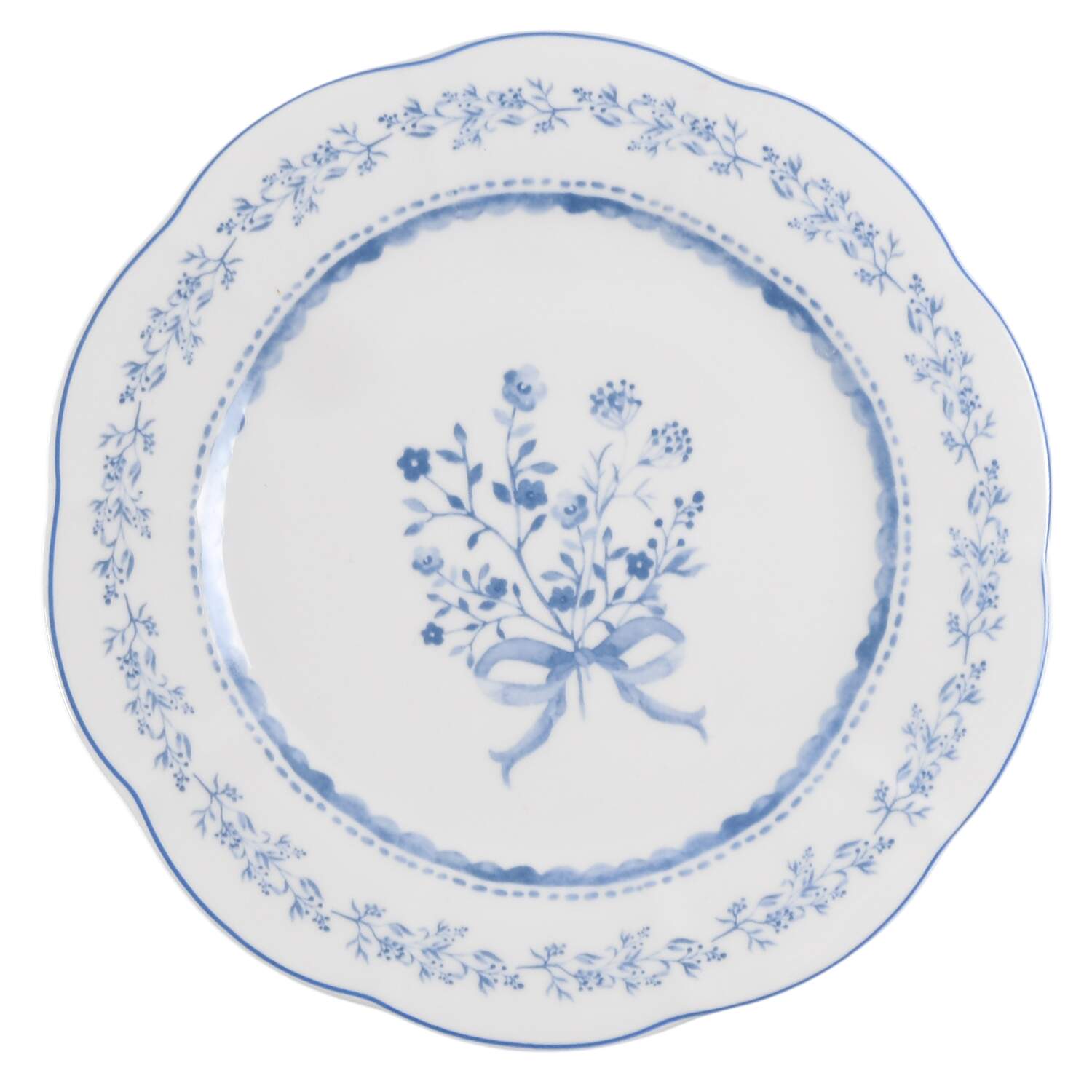 Blue Bow Floral Salad Plate by Grace's Teaware-1