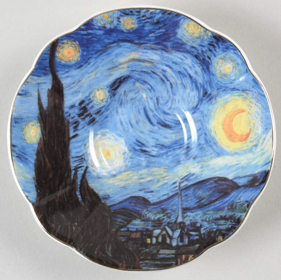Masters Van Gogh Saucer for Flat Demitasse Cup by Gracie Bone China-1