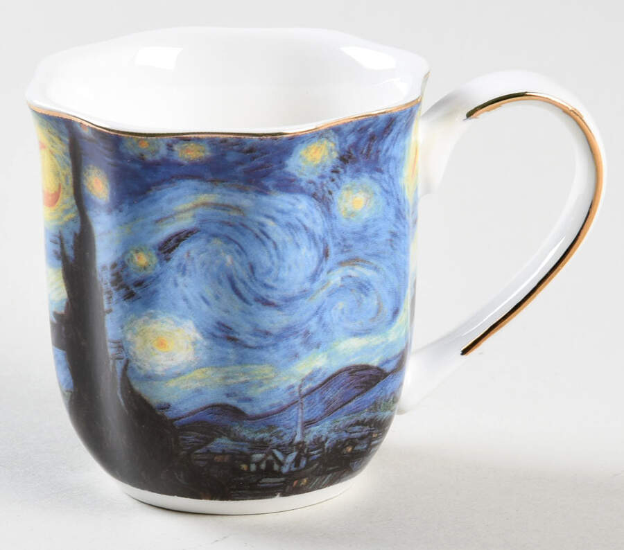 Masters Van Gogh Flat Demitasse Cup by Gracie Bone China-1