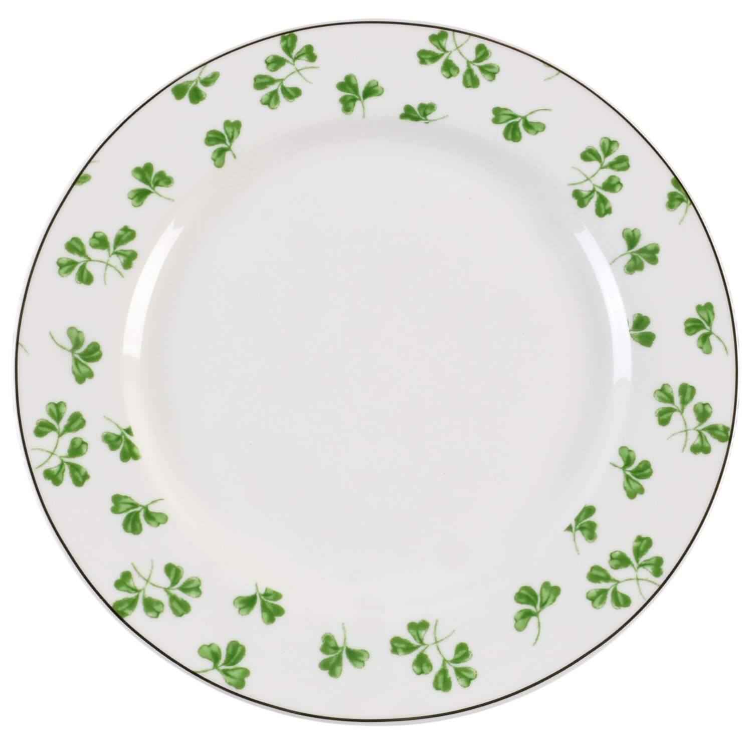 Shamrock Dinner Plate by Grace's Teaware-1
