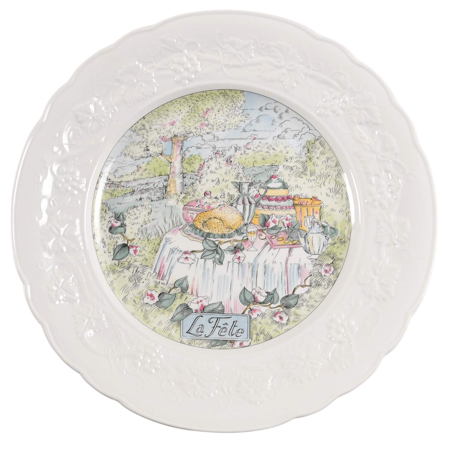 Les Fete Dinner Plate by Faiencerie De Gien-1